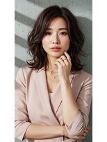 フルショウ 苦楽園店(FURUSHO)&nbsp;大人可愛いくびれミディ×柔らかレイヤー　透明感カラー