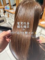 アース 武蔵境店(HAIR & MAKE EARTH) カラー毛でも安心！艶やかな仕上がりの髪質改善縮毛矯正