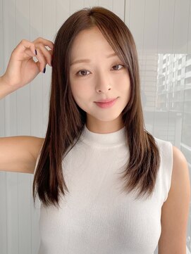 エトラ 渋谷店(etora) 小顔 前髪 レイヤーカット チェリーブラウン"