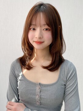 エトラ 渋谷店(etora) 小顔 前髪 レイヤーカット くびれヘア ハイライトカラー"