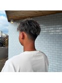 フェードメッシュカラーツイストパーマ