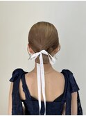 タイトシニヨン／結婚式お呼ばれヘア