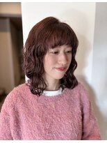 スリー バイ ザサロンフジサワ(THREE by the salon fujisawa)&nbsp;ふわふわパーマ×ピンクカラー