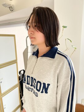 ビビディ バビディ ブー 河原町三条店(Bibbidi.bobbidi.boo) 顔まわりレイヤーボブ×オリーブベージュ