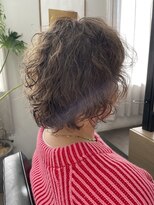ユノ(juno)&nbsp;【中目黒】レイヤーボブパーマ☆白髪ぼかしカラーくるくるパーマ