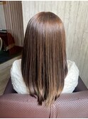 艶感重視の上品ブラウンカラー/20代30代からの髪質改善