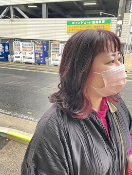 ヘアーサロン グラブ(hair Salon grab) 大人可愛いピンクインナーカラー