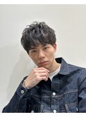 men's/メンズ/ダウンパーマ/黒染め/韓国/ブルーブラック/池袋