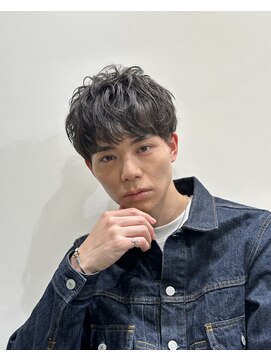 ロンドオム 池袋(Lond Homme) men's/メンズ/ダウンパーマ/黒染め/韓国/ブルーブラック/池袋
