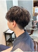 ゆる波で魅せるマッシュパーマ