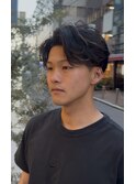 ＝刈り上げセンターパート/ニュアンスパーマ＝