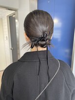 ブルー(BLUE) ヘアセット 結婚式お呼ばれ カチモリアレンジ 【mt___213r】