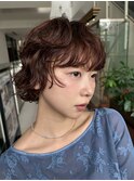 ナチュラルショート/ショートボブ/ショートパーマ/ブラウン