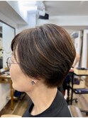襟足すっきり大人の丸みショート