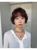 ショートパーママッシュショートウルフパーマ