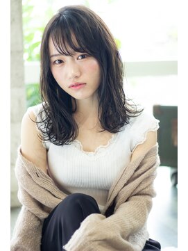 オンリエド ヘアデザイン(ONLIed Hair Design) 【ONLIed】透明感×暗髪×切りっぱなしミディ