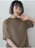 [riganuts 池袋店]インナーカラー×ナチュラルボブ