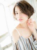 クオーレ ヘア アンジュ 水戸店(CUORE HAIR ange)&nbsp;*ange水戸*…暖色系カラーかきあげ前髪くせ毛風ルーズヘアa