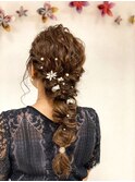 編み下ろしヘア【結婚式】【ヘアセット】【トレンド】【デート】