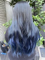 エイト 上野店(EIGHT ueno)&nbsp;EIGHT ueno【工藤】グラデーションカラー/ネイビーブルー