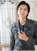 アッシュブラックの爽やかワンレンセミウエットP