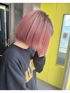 ガルボヘアー 名古屋栄店(garbo hair) ブリーチオンカラー　ボブ　カット　エクステ外し