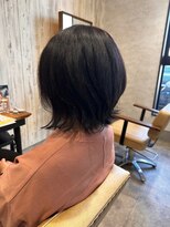 エヌアンドエー 杉戸高野台店(N&A)&nbsp;大人かわいいくびレイヤー外ハネボブ 黒髪髪質改善カラー