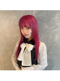 ハイトーン10代20代デザインカラーツートンピンクパープル