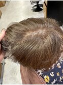 〆ファッションカラーで染める白髪ぼかしで透明感ある髪の毛に