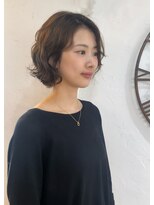 ロストシティ 横浜(LOST CITY)&nbsp;無造作パーマのショートボブ