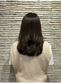 20代30代40代ロングウルフインナーカラーオリーブグレージュ