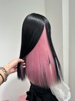 エゴ 池袋(EGO)&nbsp;ホワイトピンク/黒染め、濃赤履歴/インナーカラー