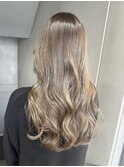 札幌ロング レイヤーカット×まろやかベージュ