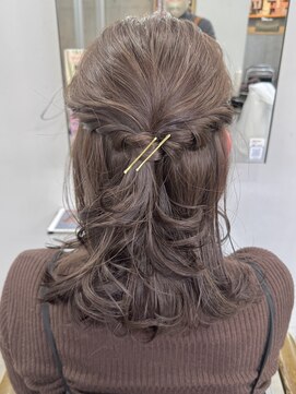 ヘアー アイス 御器所本店(HAIR ICI) 20代30代30代モカベージュナチュラル耳掛け乾かすだけ美肌