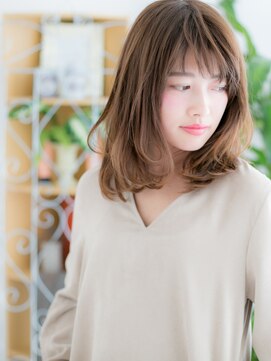 ネル 仙台(Nelu) 仙台/髪質改善/マロンベージュ♪レイヤーウェーブミディアムc