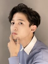 エルマーク 堺東(L-MARK)&nbsp;センターパートニュアンスパーマ韓国カルマパーマメンズサロン