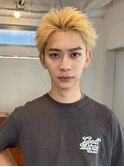 抜きっぱなしブロンド/スパイキーショート/アップバング3