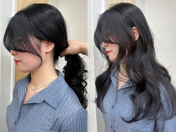 ユエン(uyen)の写真/《自分史上1番盛れる顔まわり》余白を消して小顔に見えるカットで結んでも可愛い顔まわりが実現◎