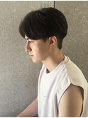 メンズナチュラルセンターパート毛流れパーマニュアンスパーマ