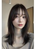 セミロング/くびれヘア/韓国ヘア/【lana hair新宿】