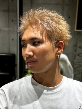 メッツ 原宿(METS) MEN'S/ハイトーン×スパイキーショート/短髪/ダブルカラー