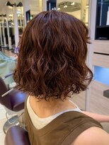 ヘアーアンドカラー ルジャルダン 葛西店(le jardin) ボブパーマとオータムカラーのピンクブラウン