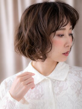 カバーヘア ブリス 川口(COVER HAIR bliss) □くせ毛風ふんわりカール束感ボブパーマ405川口20代30代40代