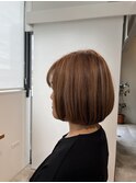 20代30代40代◎似合わせカットココアベージュハイライト小顔ボブ