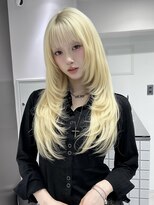サンドイエナ 横浜店(sand yena)&nbsp;くびレイヤーボブルフネビージュ小顔ワンレンこなれミディ