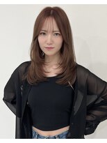 シェイト レイヤーカット 天神(ciate)&nbsp;レイヤー/ミルクティーベージュ/ケアブリーチ/ダブルカラー/天神