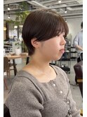 コンパクトショート×ベージュカラー