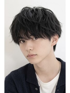 ヘアーエボリューション 【無造作マッシュ】波打ちくせ毛風パーマ×ダークアッシュ