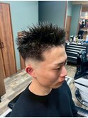 MEN’S HAIR/サーフカール/刈り上げセンターパート/<理容室>