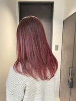 シアバイルーシー(SIA by LUCEY)&nbsp;暖色カラーブリーチなしピンクカラー赤髪ボルドーカラーレッド